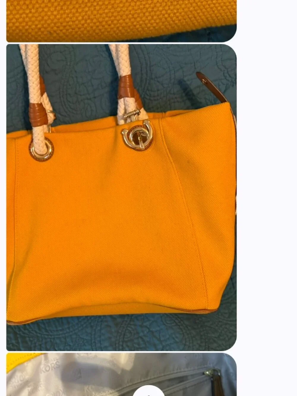 Michael Kors Yellow Bag with Matching Michael Kors Wallet - Brand New